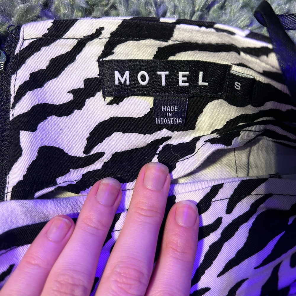 Motel Zebra Print mini skirt